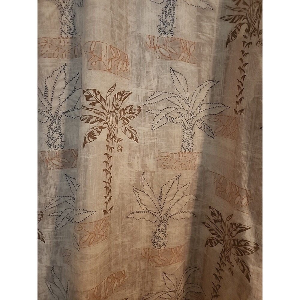 Luau Mens 2XL Beige Button Up 100% Finest Silk Brown Hawaiian Short Sleeve - Picture 5 of 8
